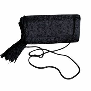 Carla Marchi•Black Embossed Crossbody Bag